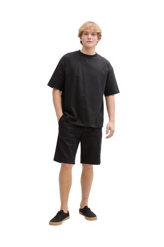 TOM TAILOR Chino-Shorts schwarz
