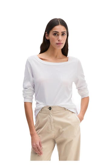 MARC O'POLO Langarmshirt weiß
