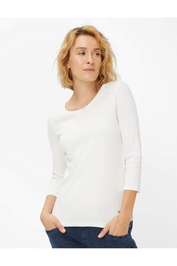 BRAX Longsleeve 'Cora' weiß