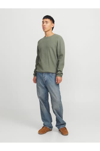 JACK & JONES Strickpullover graugrün