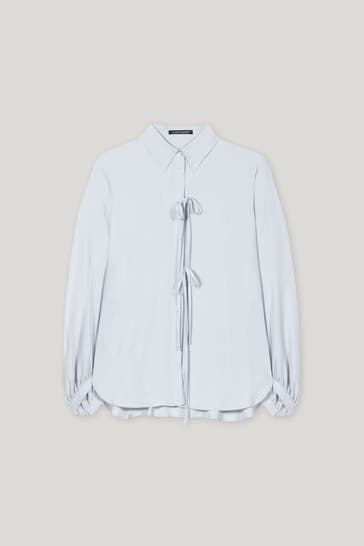 LUISA CERANO Seidenmix-Bluse hellblau