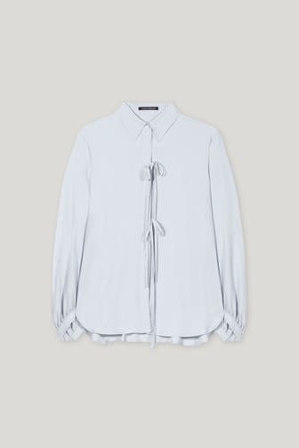 LUISA CERANO Seidenmix-Bluse hellblau