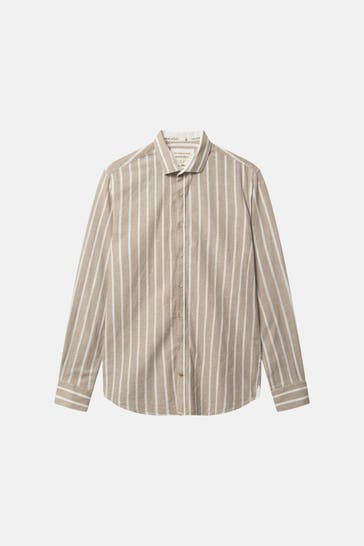 COLOURS & SONS Leinenmix-Hemd gestreift Regular Fit