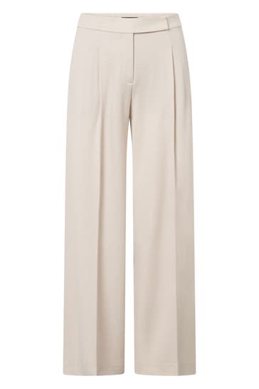 WINDSOR. Stoffhose Wolljersey-Marlene-Hose in Hellbeige hellbeige Karotte