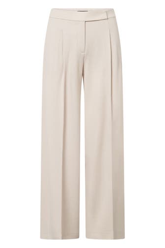WINDSOR. Stoffhose Wolljersey-Marlene-Hose in Hellbeige hellbeige Karotte
