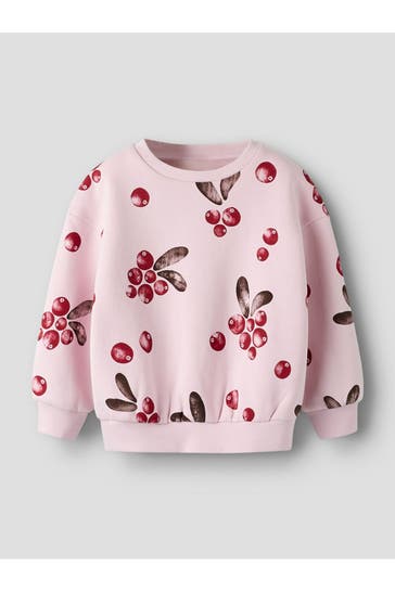 NAME IT Sweatshirt rosa gemustert