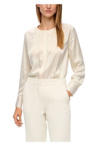 S.OLIVER BLACK LABEL Casual-Bluse vanille