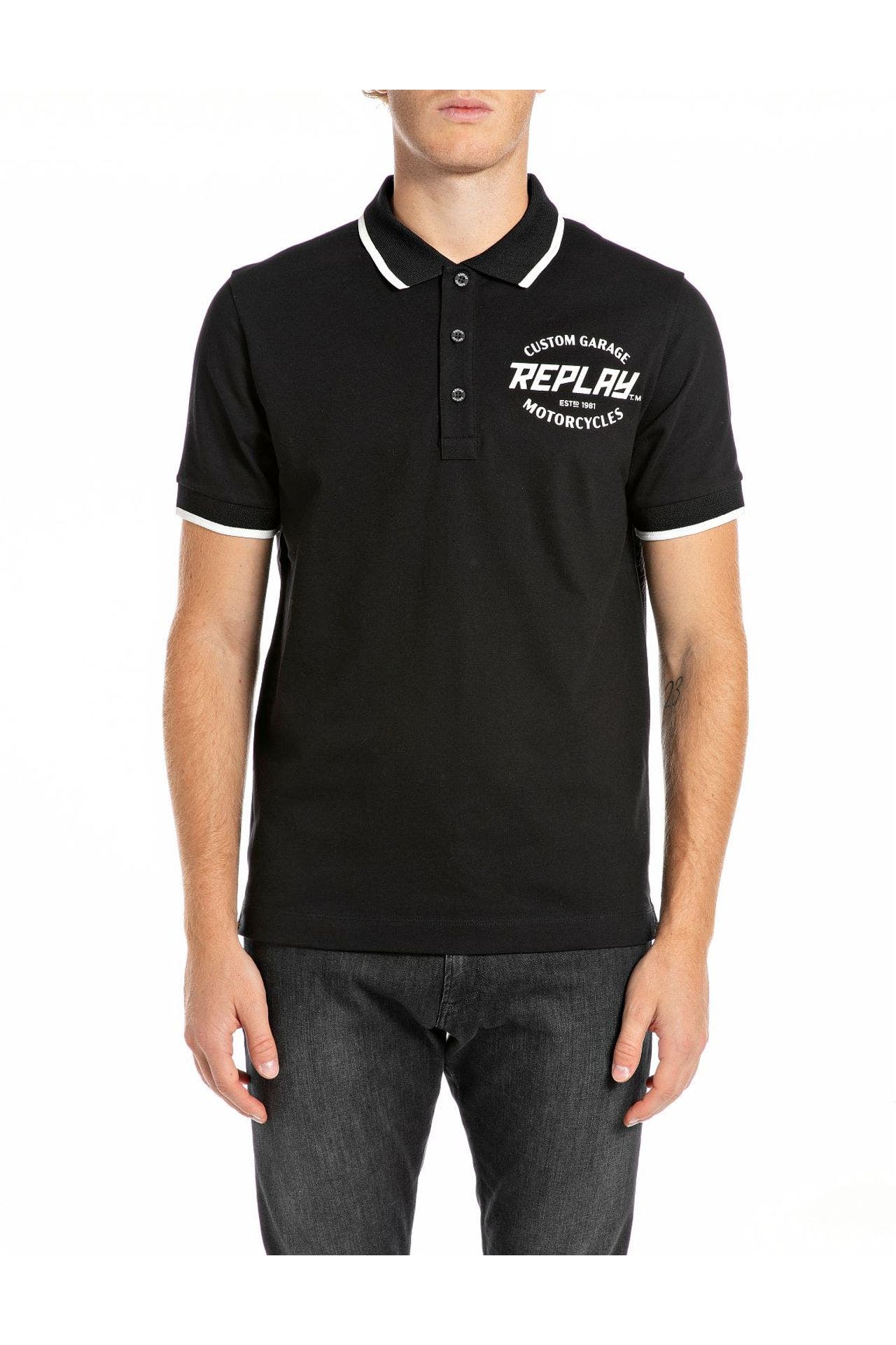 REPLAY Polo-Shirt schwarz, Bild 1