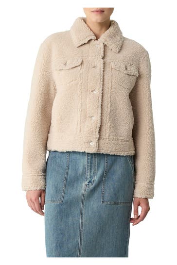 COMMA, Teddyfleece-Jacke beige
