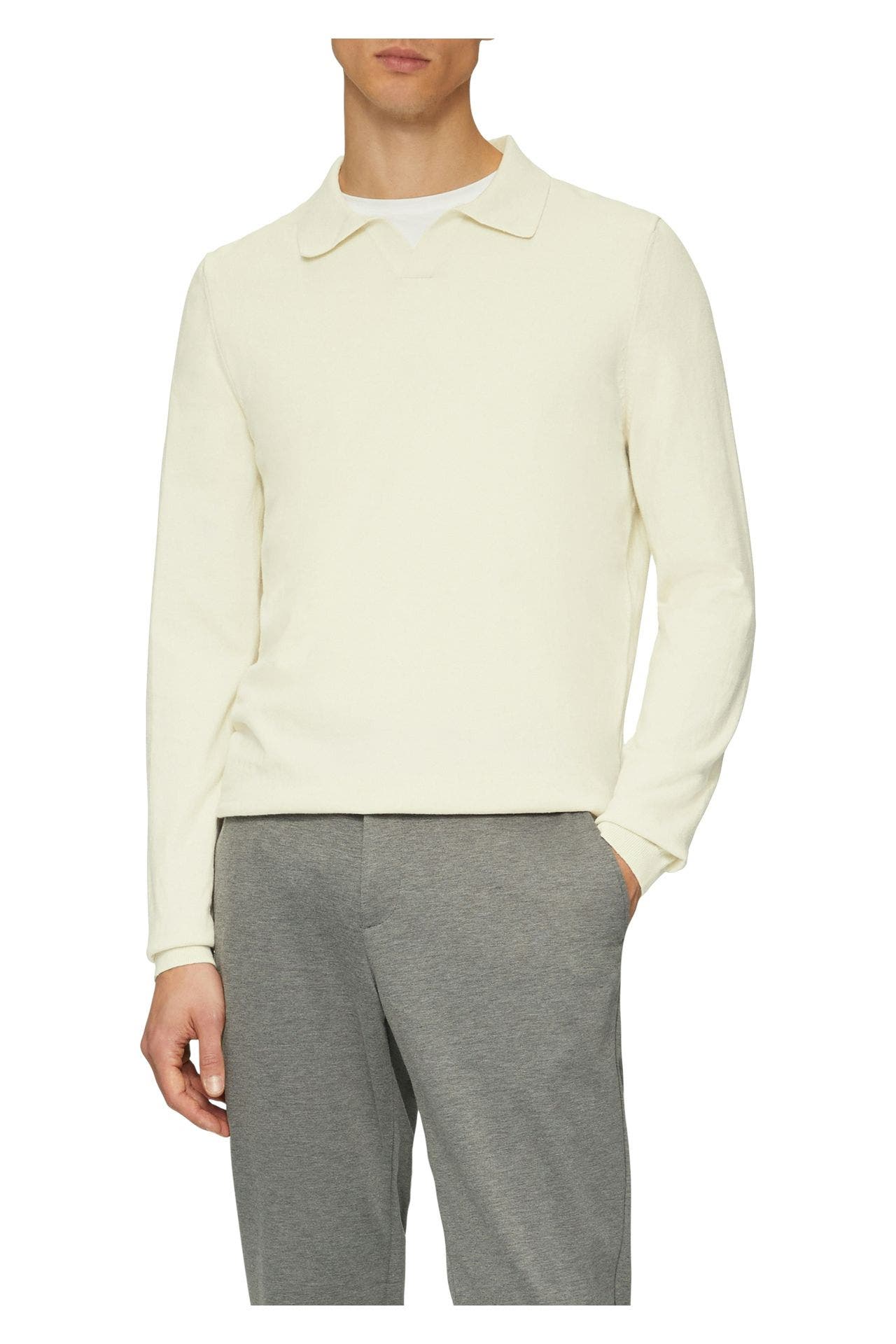 S.OLIVER BLACK LABEL Strick-Polo creme, Bild 1
