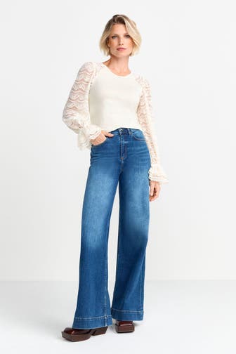 RICH & ROYAL Langarmshirt ecru