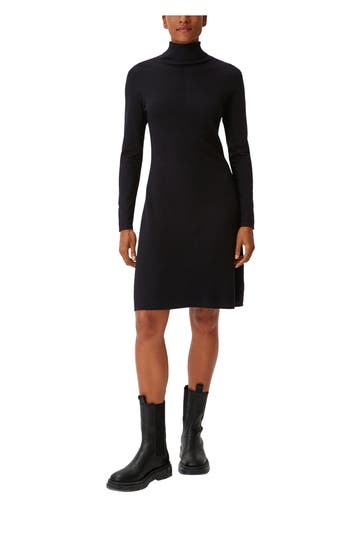 COMMA, Strickkleid schwarz
