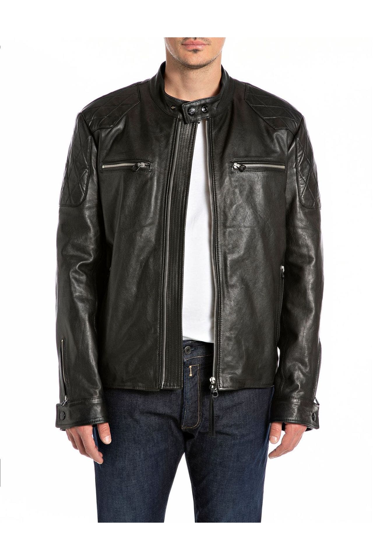Replay Lederjacke Herren