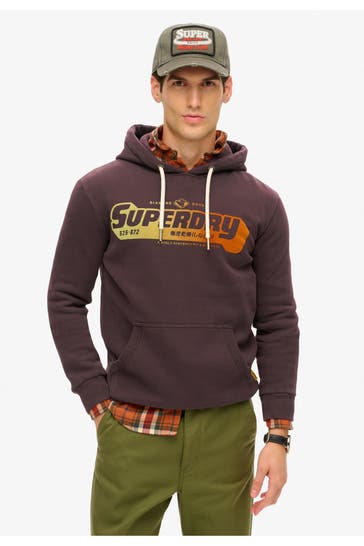 SUPERDRY Hoodie aubergine