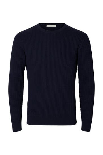 SELECTED Strickpullover dunkelblau