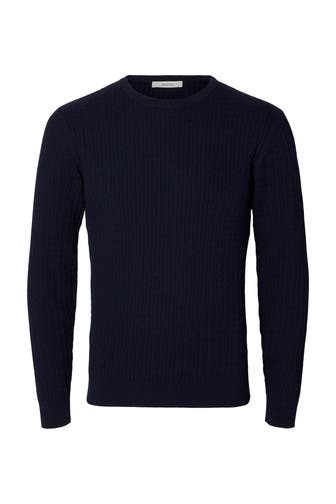 SELECTED Strickpullover dunkelblau