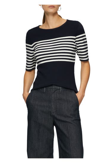 S.OLIVER BLACK LABEL Strickpullover gestreift