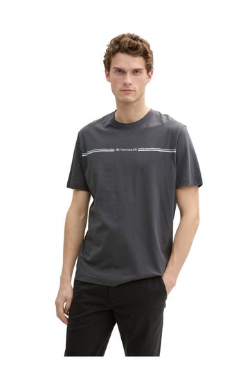 TOM TAILOR T-Shirt dunkelgrau