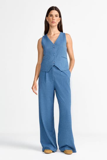 RICH & ROYAL Stoffhose azurblau