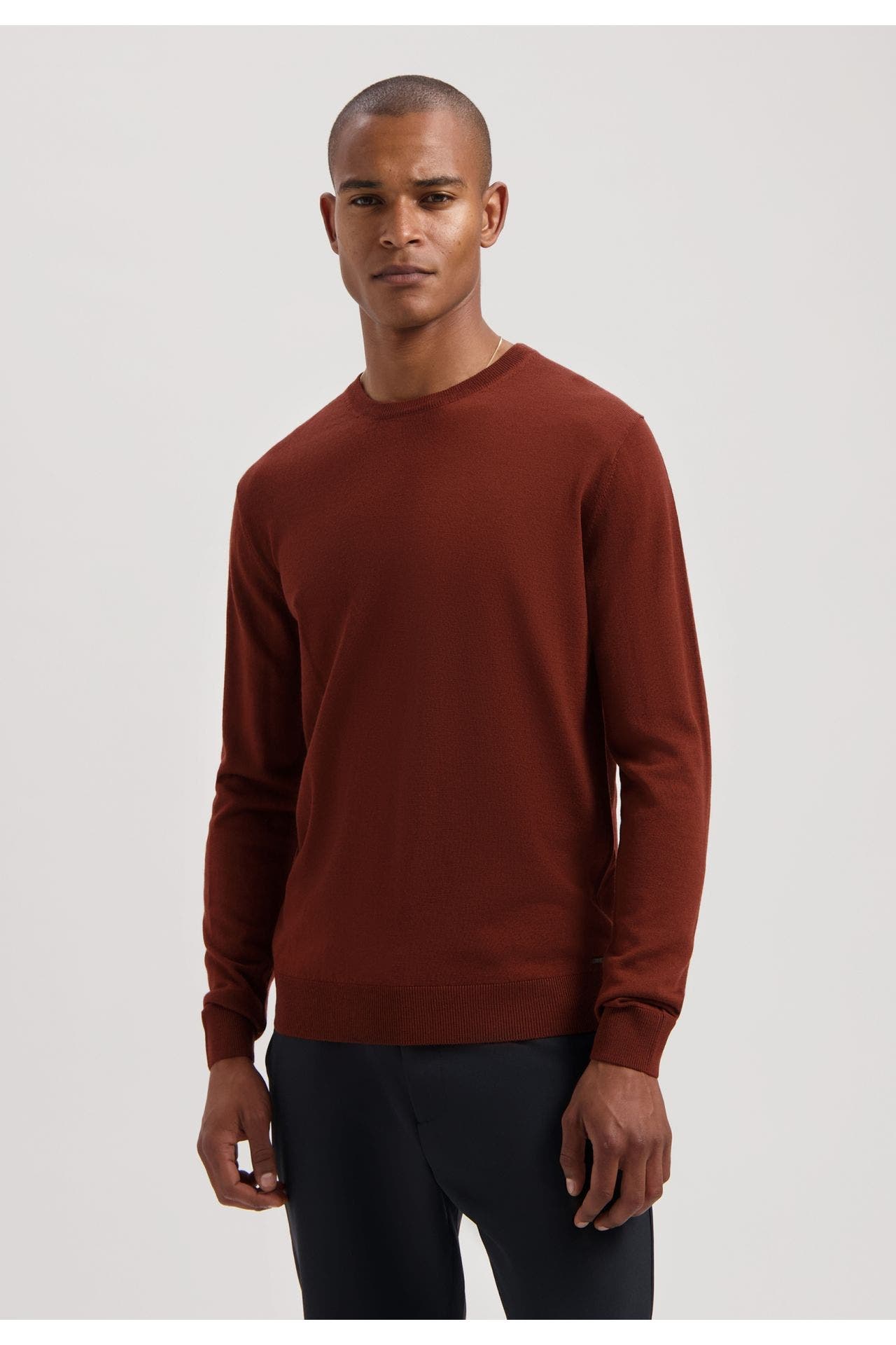 DSTREZZED Woll-Pullover 'Destin' rotbraun, Bild 1