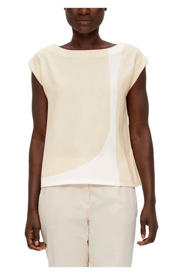 S.OLIVER BLACK LABEL Blusentop gemustert