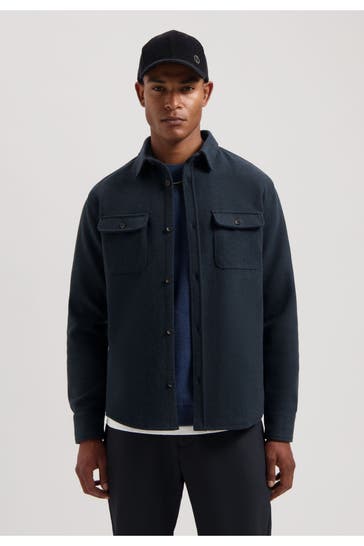 DSTREZZED Overshirt 'Ulrik' schwarzblau