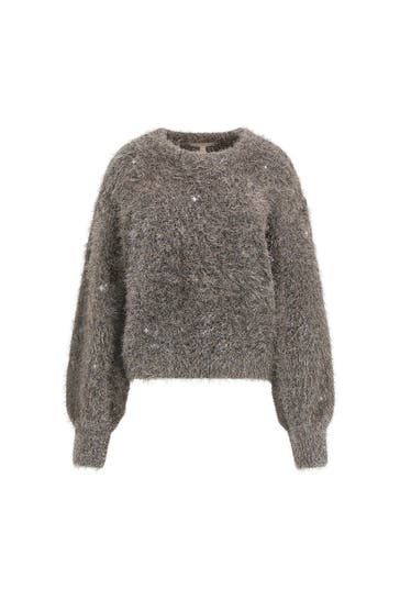 GUESS Strickpullover 'Kira' taupe