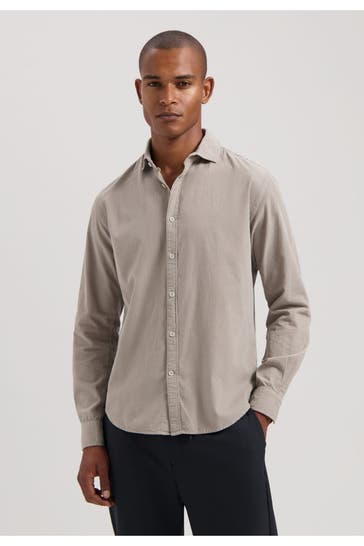 DSTREZZED Casual-Hemd 'Roald' steingrau