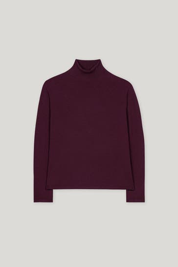 LUISA CERANO Rollkragenpullover burgunder