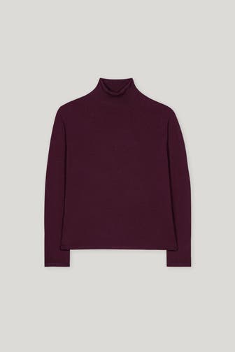 LUISA CERANO Rollkragenpullover burgunder