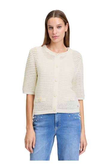 BETTY & CO Strickshirt weiß
