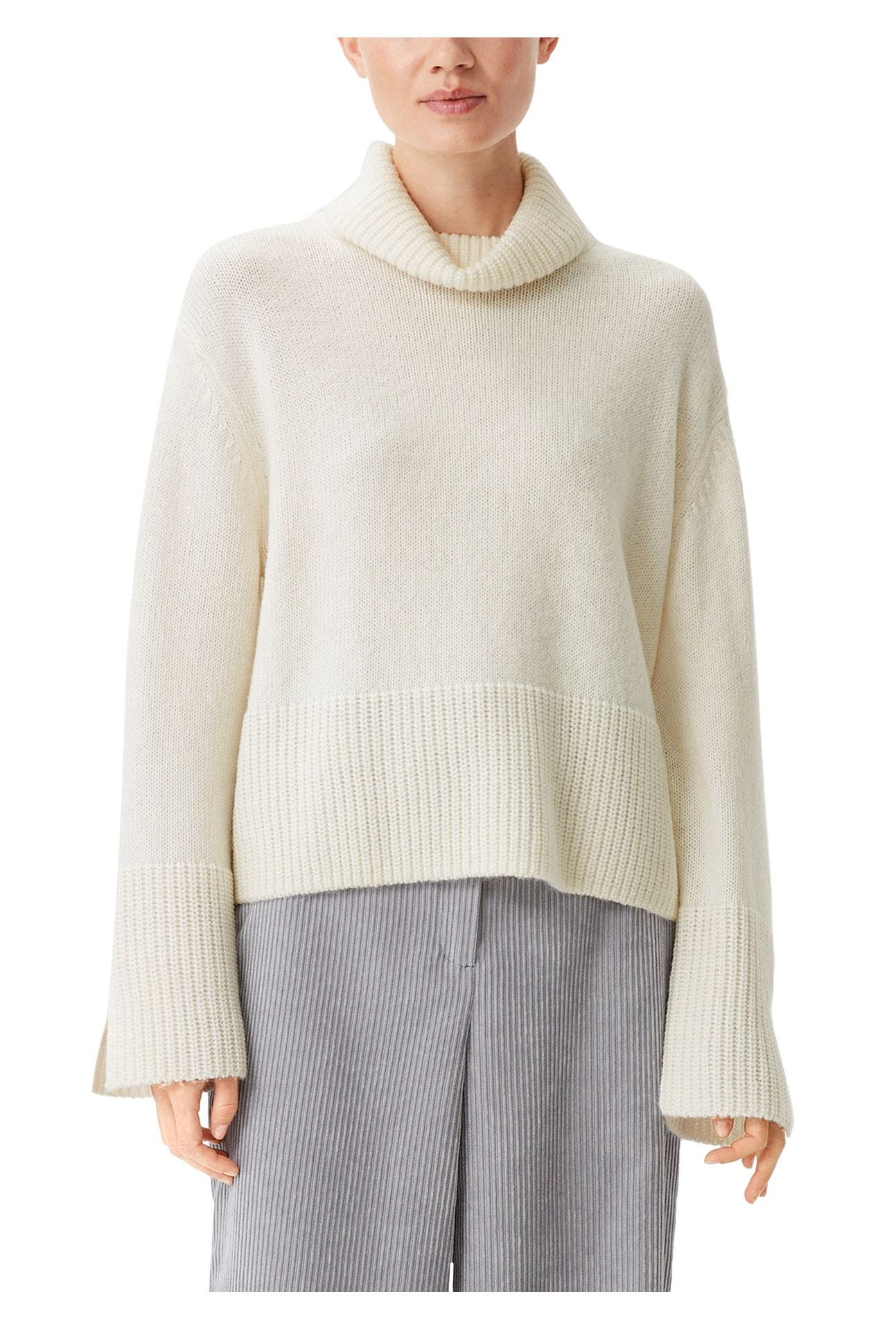 COMMA, Rollkragenpullover weiß, Bild 1
