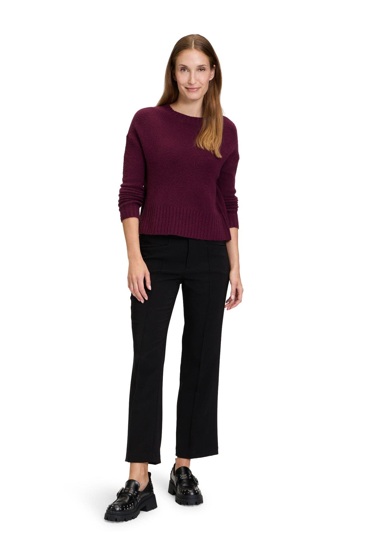 CARTOON Strickpullover aubergine, Bild 1