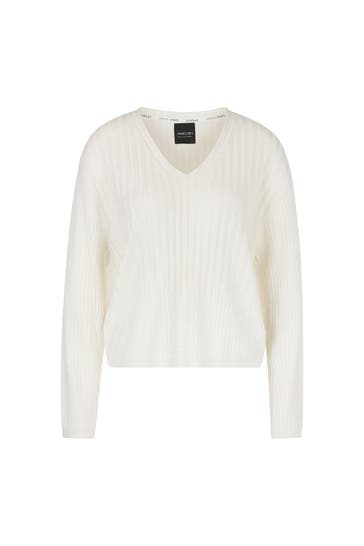 MARC CAIN Strickpullover wollweiß