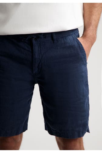 DSTREZZED Leinen-Shorts navy