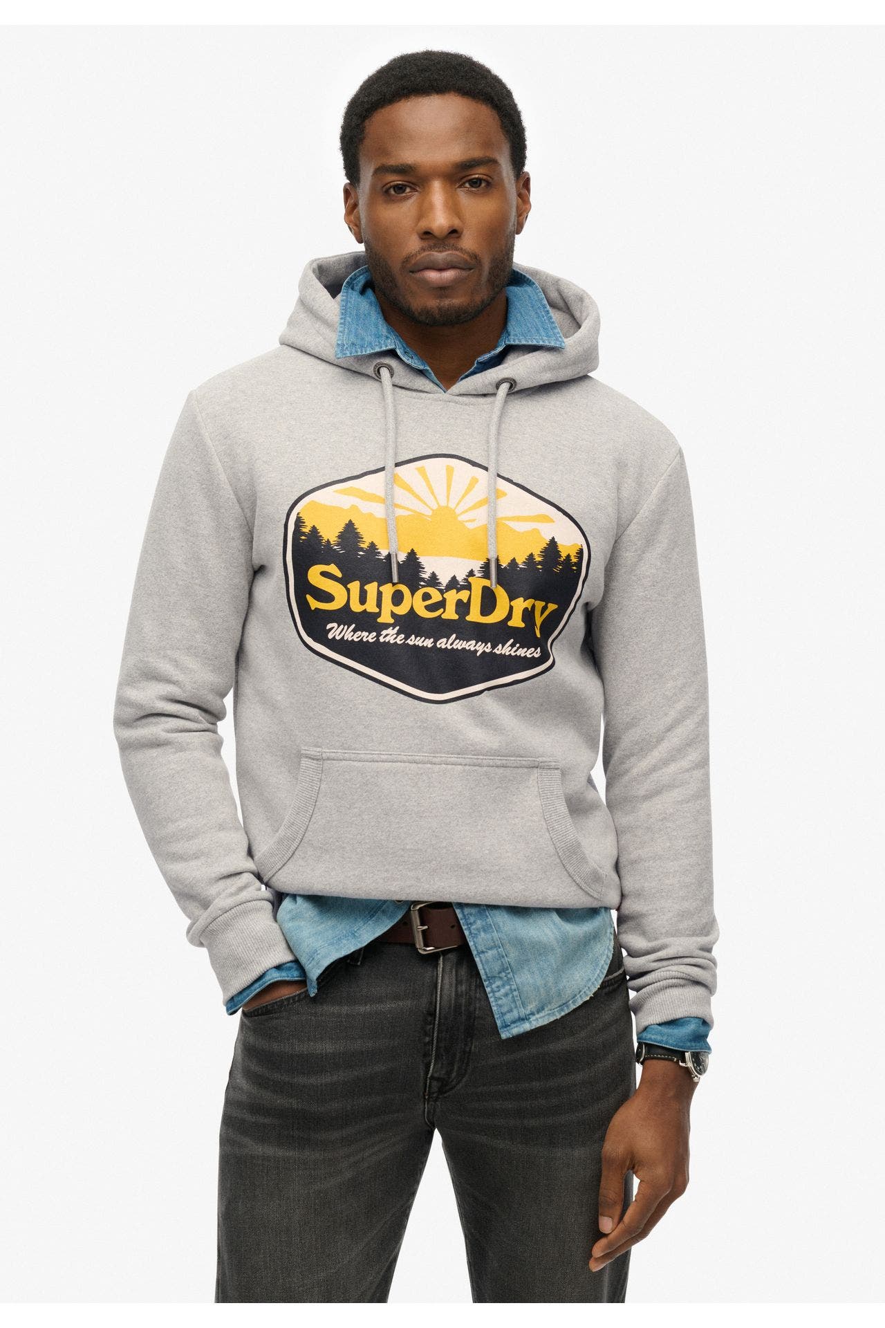 SUPERDRY Hoodie grau, Bild 1
