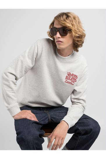 REPLAY Sweatshirt hellgrau