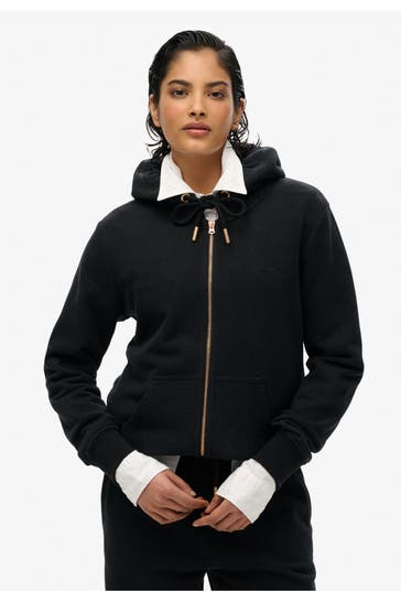 SUPERDRY Sweatjacke schwarz