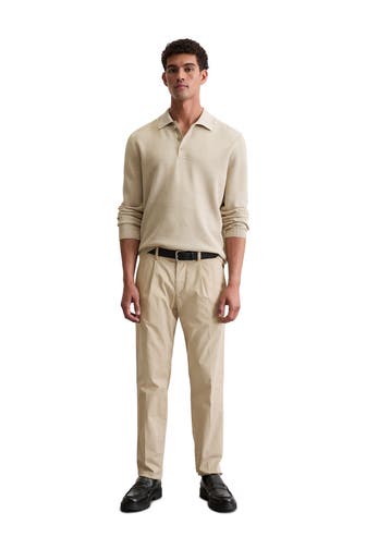 MARC O'POLO Langarm-Polo beige