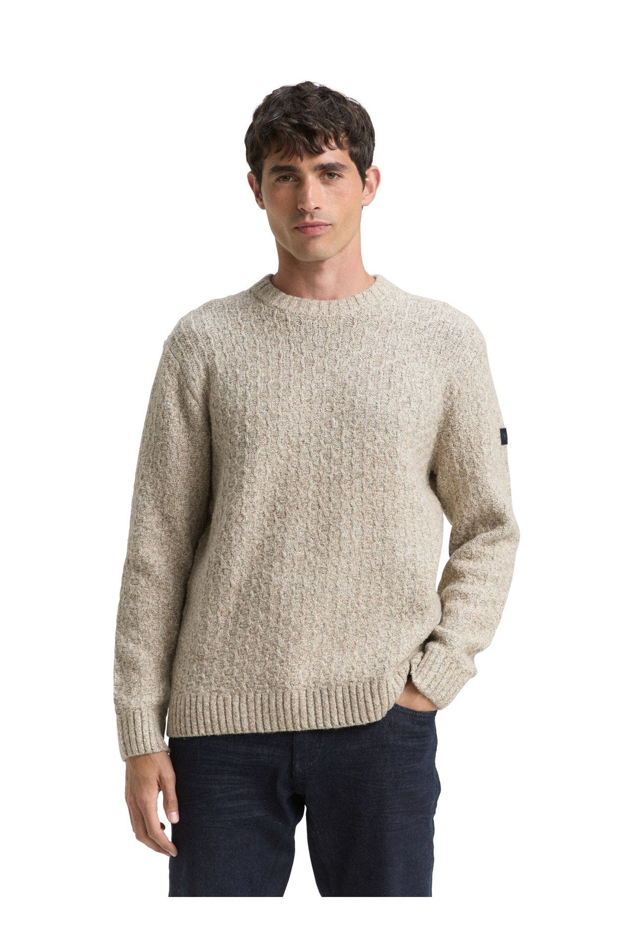 TOM TAILOR Strickpullover greige, Bild 1