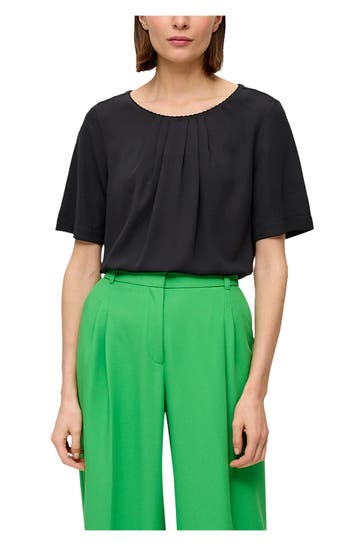 S.OLIVER BLACK LABEL Blusenshirt schwarz