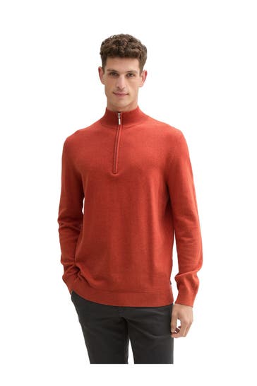 TOM TAILOR Strick-Troyer orangerot