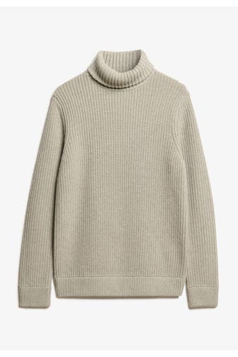SUPERDRY Wollmix-Strickpullover hellgrau