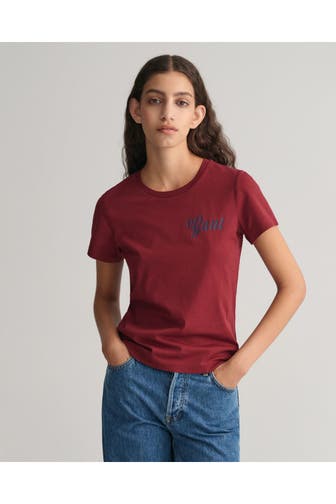 GANT T-Shirt dunkelrot