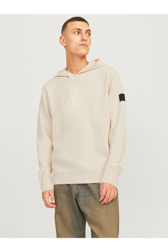 JACK & JONES Feinstrick-Hoodie ecru