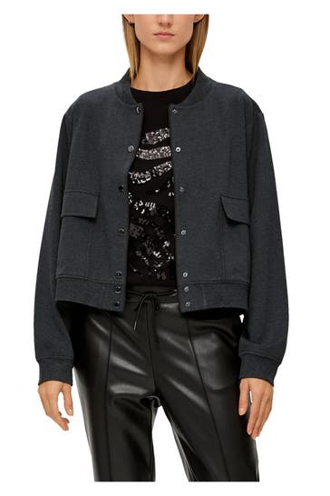 S.OLIVER BLACK LABEL Collegejacke dunkelgrau