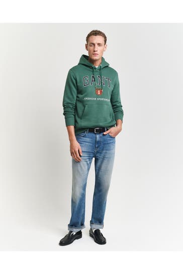 GANT Hoodie tannengrün
