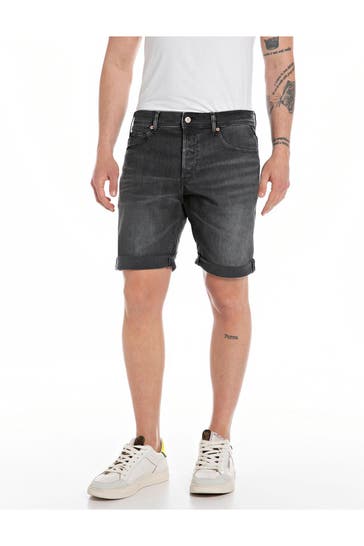 REPLAY Jeansshorts schwarz