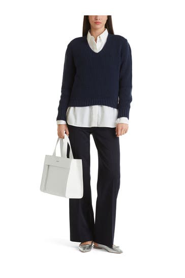 MARC CAIN Strickpullover dunkelblau