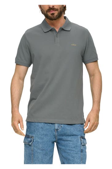S.OLIVER Polo-Shirt steingrau